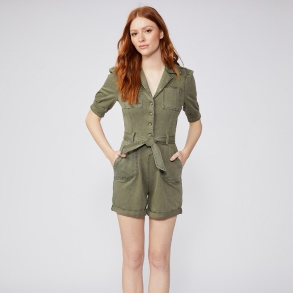 PAIGE MAYSLIE Romper - Vintage Ivy Green Size 4